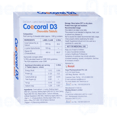 Coecoral D3 Mint Flavour Chewable Tablet 15