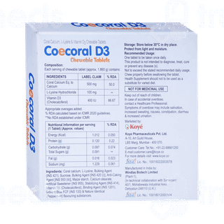 Coecoral D3 Mint Flavour Chewable Tablet 15