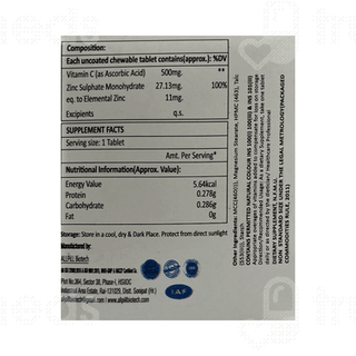 Zoycee Plus Orange Flavour Chewable Tablet 10