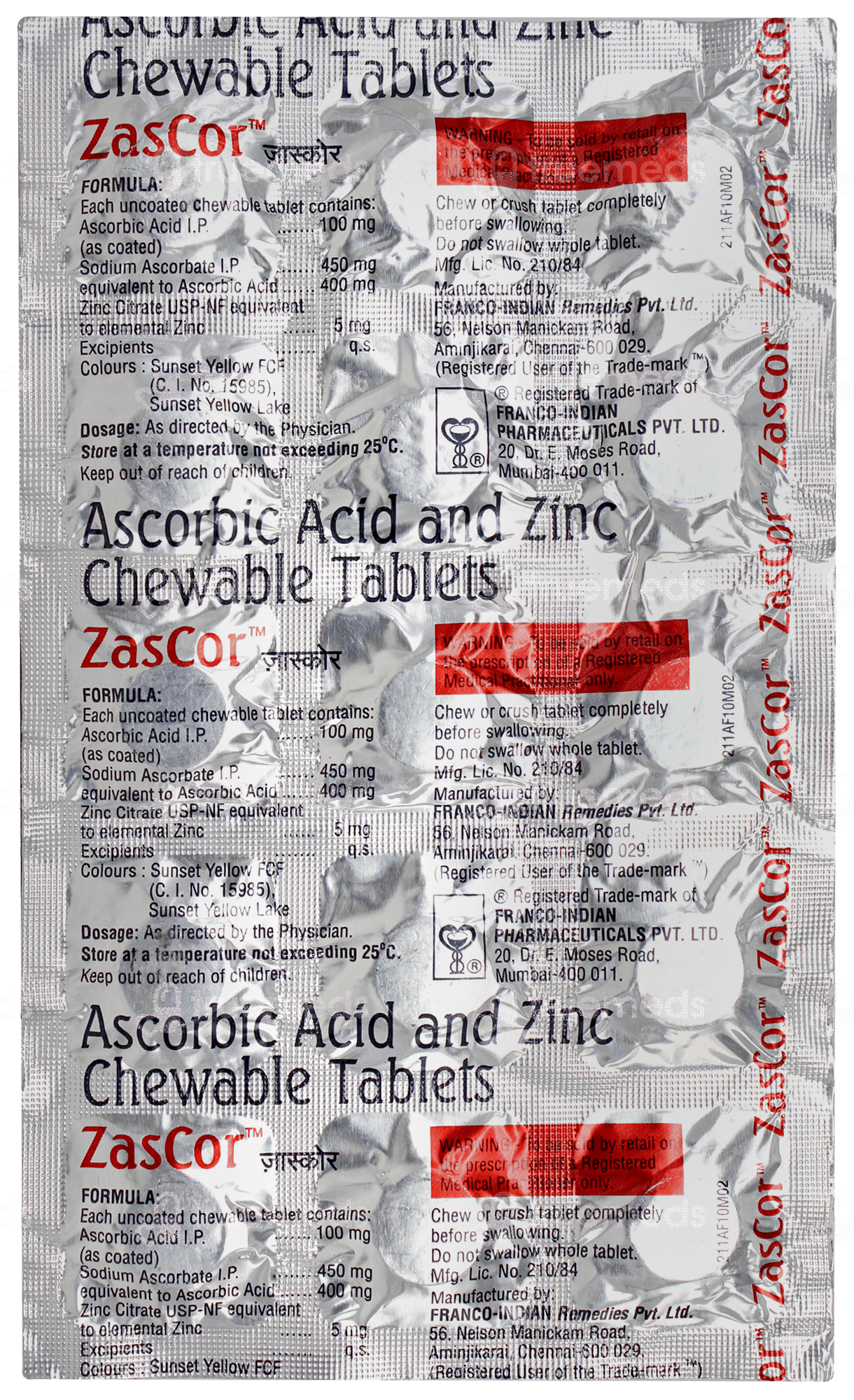 Zascor Chewable Tablet 15