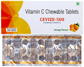 Cevize 500 Orange Flavour Chewable Tablet 10