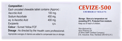 Cevize 500 Orange Flavour Chewable Tablet 10