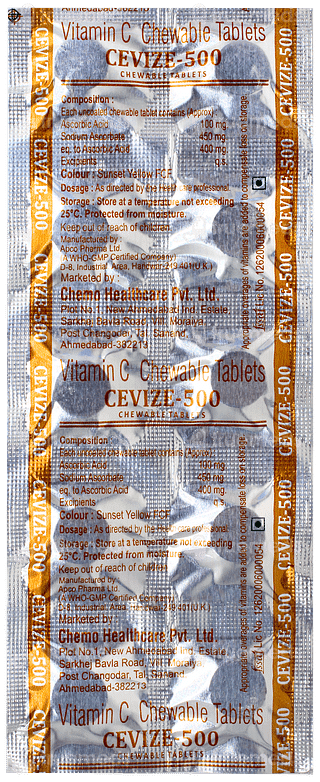 Cevize 500 Orange Flavour Chewable Tablet 10