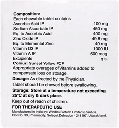 Dualcare Cz Plus Orange Flavour Chewable Tablet 15