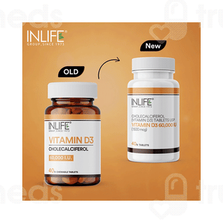 Inlife Vitamin D3 60000iu Chewable Tablet 40