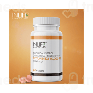 Inlife Vitamin D3 60000iu Chewable Tablet 40