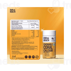 Eur Health Coral Calcium Mint Flavour Chewable Tablet 60