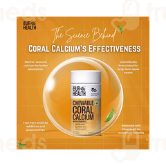 Eur Health Coral Calcium Mint Flavour Chewable Tablet 60