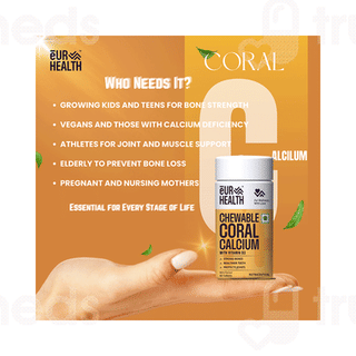 Eur Health Coral Calcium Mint Flavour Chewable Tablet 60