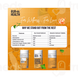 Eur Health Coral Calcium Mint Flavour Chewable Tablet 60