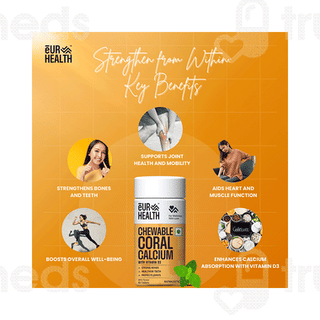 Eur Health Coral Calcium Mint Flavour Chewable Tablet 60