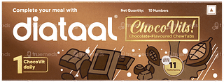 Diataal Chocovits Chocolate Flavoured Chewable Tablet 10