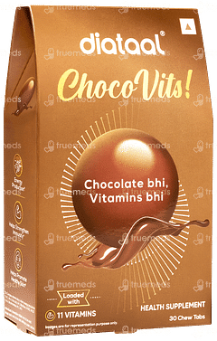 Diataal Chocovits Chocolate Flavoured Chewable Multivitamin Tablet 30