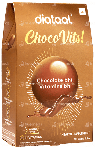 Diataal Chocovits Chocolate Flavoured Chewable Tablet 30