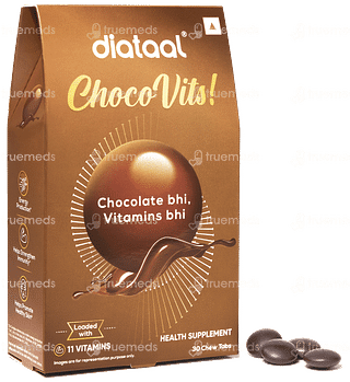 Diataal Chocovits Chocolate Flavoured Chewable Tablet 30