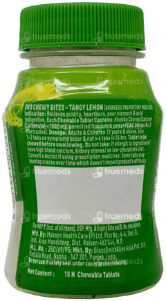 Eno Chewy Bites Tangy Lemon Chewable Tablet 10