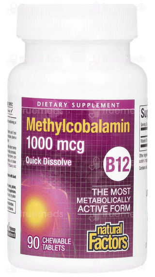 Natural Factors B12 Methylcobalamin 1000Mcg Chewable Tablet 90