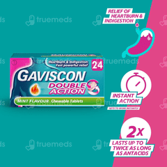 Gaviscon Double Action Mint Flavour Chewable Tablet 24