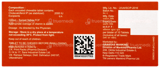 D3 Must 2k Orange Flavour Sugar Free Chewable Tablet 10