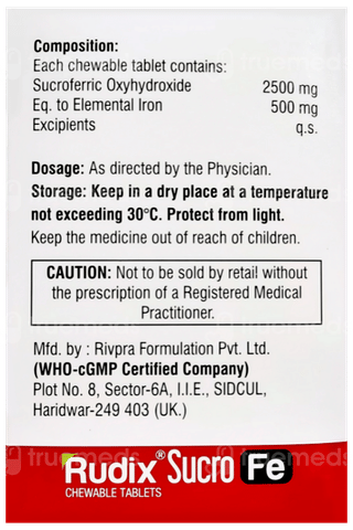 Rudix Sucro Fe Chewable Tablet 6