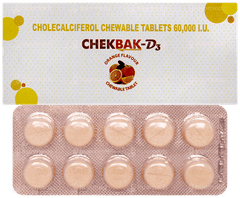 Chekbak D3 Orange Flavour Chewable Tablet 10