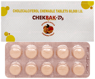 Chekbak D3 Orange Flavour Chewable Tablet 10