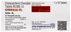 Chekbak D3 Orange Flavour Chewable Tablet 10