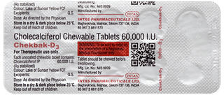 Chekbak D3 Orange Flavour Chewable Tablet 10