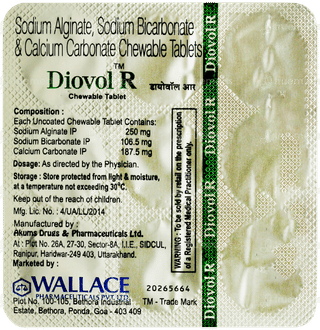Diovol R Mint Flavour Chewable Tablet 9