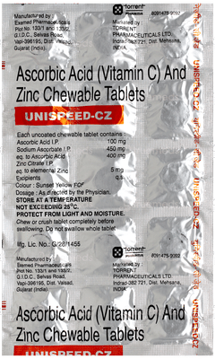 Unispeed Cz Chewable Tablet 15 Unispeed Cz Chewable Tablet 15