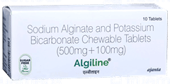 Algiline Mint Flavour Sugar Free Chewable Tablet 10