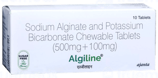 Algiline Mint Flavour Sugar Free Chewable Tablet 10