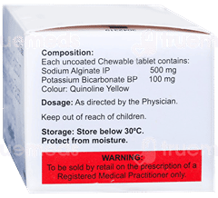 Algiline Mint Flavour Sugar Free Chewable Tablet 10