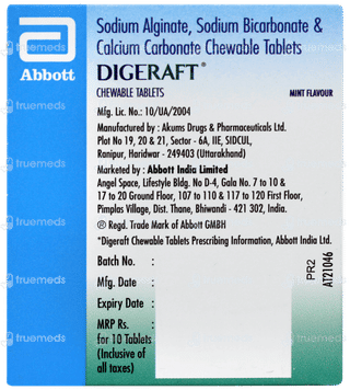 Digeraft Mint Flavour Chewable Tablet 10