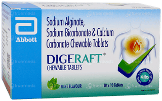 Digeraft Mint Flavour Chewable Tablet 10