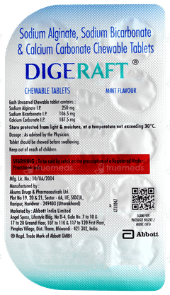 Digeraft Mint Flavour Chewable Tablet 10