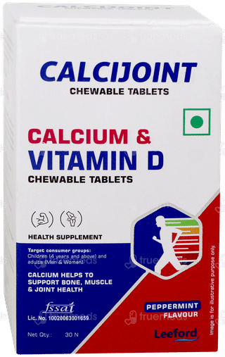Calcijoint Peppermint Flavour Chewable Tablet 30
