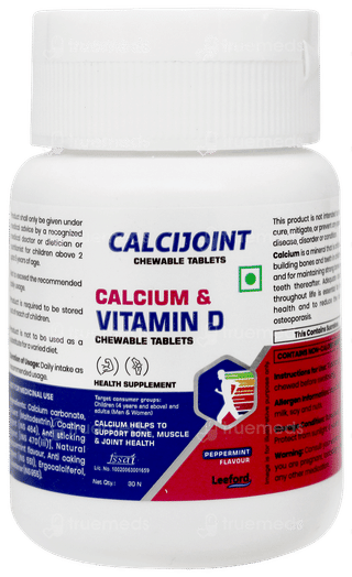 Calcijoint Peppermint Flavour Chewable Tablet 30