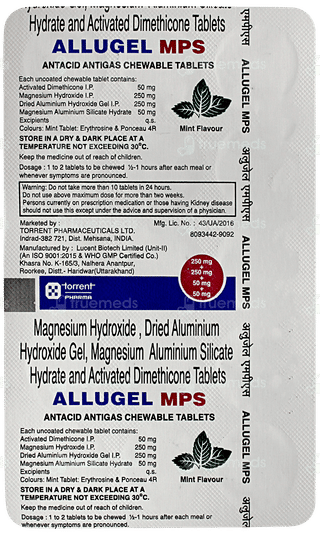 Allugel Mps Mint Flavour Chewable Tablet 15