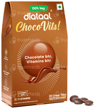 Diataal Chocovits 100% Veg Chew Tablet 30