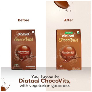 Diataal Chocovits 100% Veg Chew Tablet 30