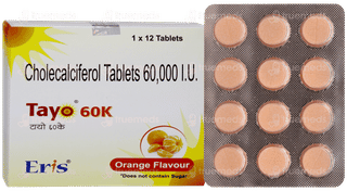 Tayo 60k Orange Flavour Chewable Tablet 12