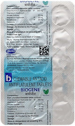 Biogene Mint Flavour Chewable Tablet 15