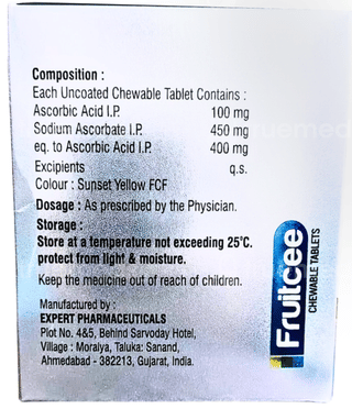Fruitcee Orange Flavour Chewable Tablet 15