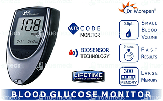 Dr Morepen Gluco One Bg 03 Blood Glucose Monitoring System 1 With 25 Test Strips