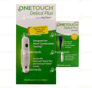 One Touch Delica Plus Lancing Device And 25 One Touch Delica Lancet Kit 1