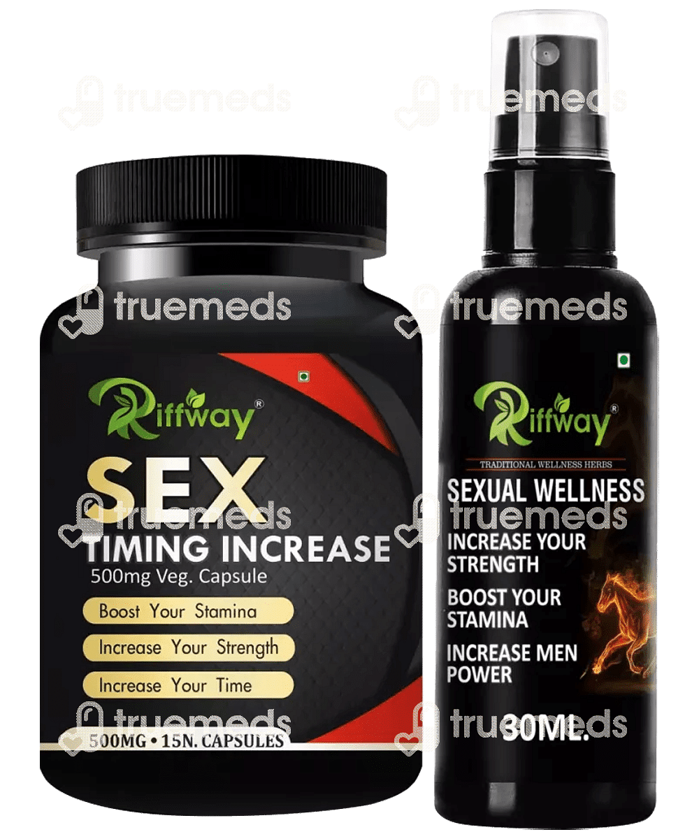 Riffway Sex Time Increase Sexual Capsules 15 And Sexual Wellness Oil 30 Ml Combi Kit 1 Uses