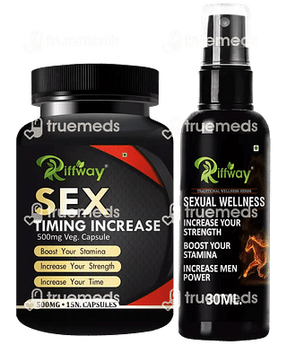 Riffway Sex Time Increase Sexual Capsules 15 And Sexual Wellness Oil 30 ML Combi Kit 1