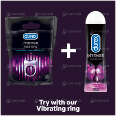 Durex Intense Vibe Ring Sensational Vibrations For Both And Tingling Lube Combi Kit 1
