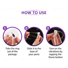 Durex Intense Vibe Ring Sensational Vibrations For Both And Tingling Lube Combi Kit 1